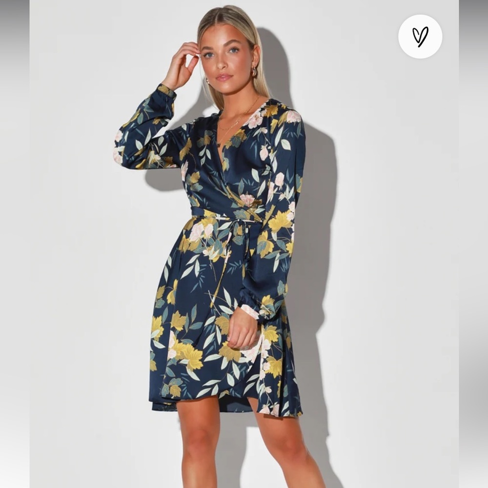 Lulus floral wrap dress